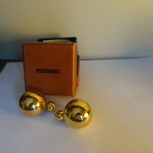 Missoni Enamel Cufflinks- Gold Tone New 150.00 Retail